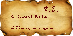 Karácsonyi Dániel névjegykártya
