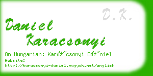 daniel karacsonyi business card